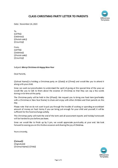Request Letter For Christmas Party: How To Draft It .